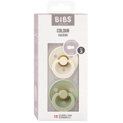 Pacifier Colour 2 PACK Latex Size 3 Ivory/Sage*BIBS