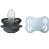 Supreme Silikone Sutter 2-pak Symmetrisk Iron/Baby Blue*Bibs Outlet