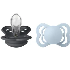 Supreme Silikone Sutter 2-pak Symmetrisk Iron/Baby Blue*Bibs Outlet