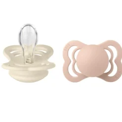 Supreme Silikone Sutter 2-pak Symmetrisk Ivory/Blush*Bibs Outlet