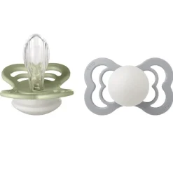 Supreme Silikone Sutter Glow 2-pak Symmetrisk Sage/Cloud*Bibs Clearance