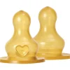 Sutteflaske Nipple Rund Latex 2-pak*Bibs