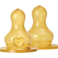 Sutteflaske Nipple Rund Latex 2-pak*Bibs