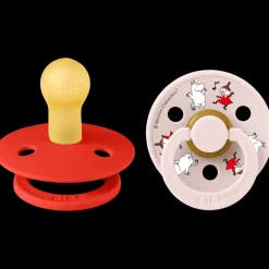 x Moomin Pacifier Colour 2 pack Dancing Latex Size 1 Candy Apple mix*BIBS Outlet
