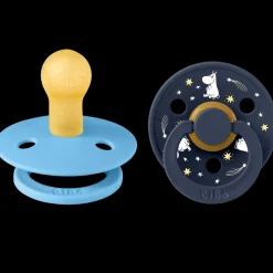 x Moomin Pacifier Colour 2 pack Good Night Latex Size 1 Breeze mix*BIBS Clearance