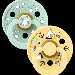 x Moomin Pacifier Colour 2 pack Sailing Latex Size 2 Nordic Mint mix*BIBS Clearance