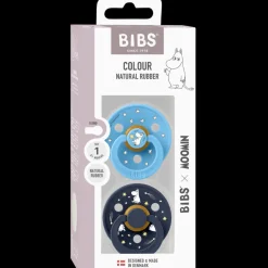 x Moomin Pacifier Colour 2 pack Good Night Latex Size 2 Breeze mix*BIBS Online