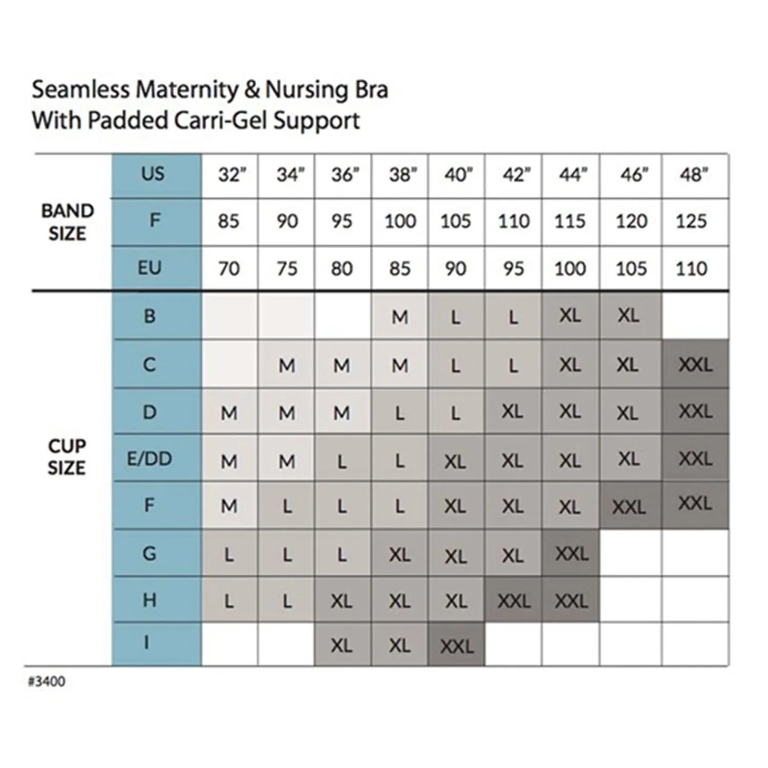 Graviditets- og Amme-BH m. Indlæg og Carri-Gel Sort*Carriwell Outlet