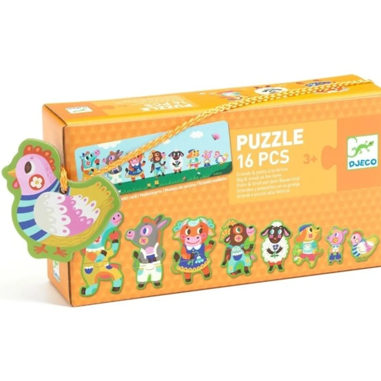 Puslespil Duo Stor og Lille på Bondegården*Djeco New