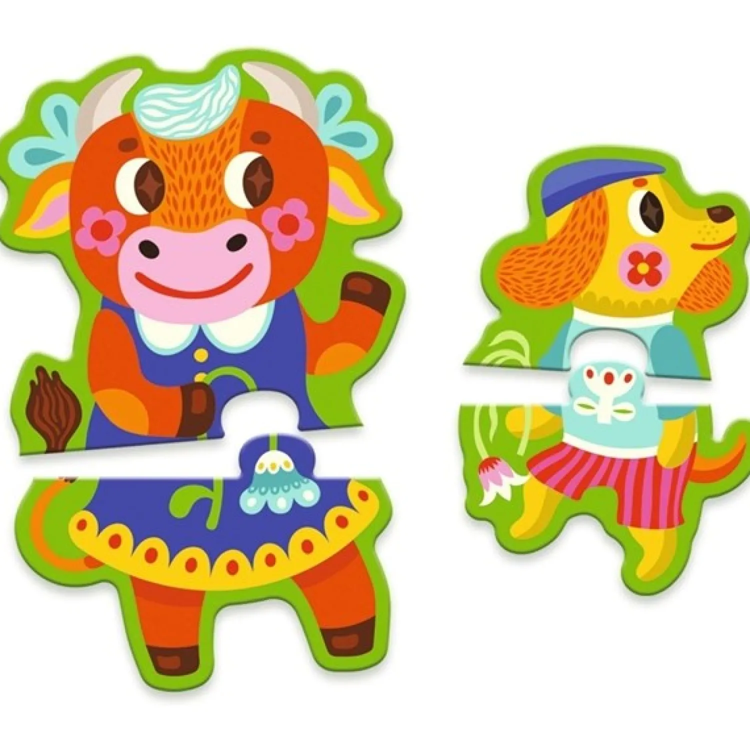 Puslespil Duo Stor og Lille på Bondegården*Djeco New