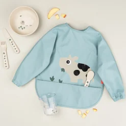 Blå Hagesmæk m/Ærmer og lomme Tiny farm*DonebyDeer Clearance