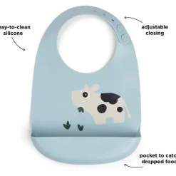 Blå Silikone Hagesmæk Dotti*DonebyDeer