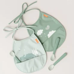 Foodie Easy-Grip Babyske 3-Pak Grøn*DonebyDeer Discount