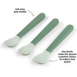 Foodie Easy-Grip Babyske 3-Pak Grøn*DonebyDeer Discount