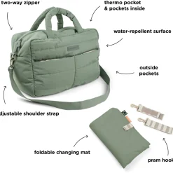 Green Quiltet Pusletaske*DonebyDeer Outlet