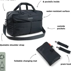 Sort Quiltet Pusletaske*DonebyDeer Sale