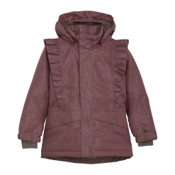 vinterjakke med flæser og glimmer - Rose Taupe*ENFANT Best