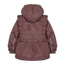 vinterjakke med flæser og glimmer - Rose Taupe*ENFANT Best