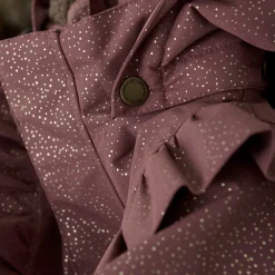 vinterjakke med flæser og glimmer - Rose Taupe*ENFANT Best