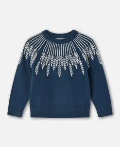 ALON LEAF PULLOVER - INSIGNIA BLUE*FLIINK New