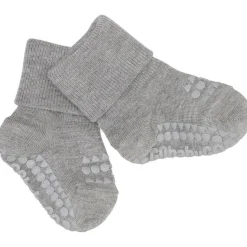 Bamboo Strømper Antislip Grey Melange*Gobabygo