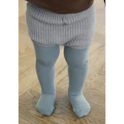 Dusty Blue Crawling Strømpebukser Organic Bomuld*Gobabygo Best