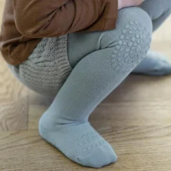 Dusty Blue Crawling Strømpebukser Organic Bomuld*Gobabygo Best