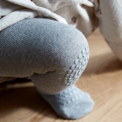 Grey Melange Crawling Strømpebukser Organic Bomuld*Gobabygo Clearance