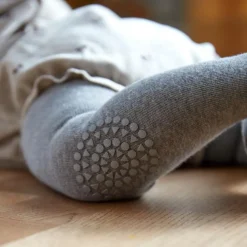 Grey Melange Crawling Strømpebukser Organic Bomuld*Gobabygo Clearance