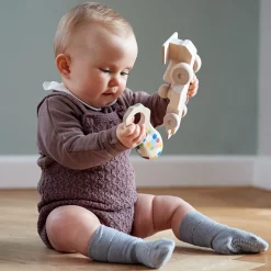 Grey Melange Non-Slip Strømper Bambus*Gobabygo Hot