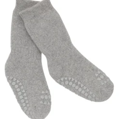 Grey Melange Non-Slip Strømper Organic Terry Bomuld*Gobabygo Hot