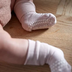 Soft Pink Non-Slip Strømper Bambus*Gobabygo Sale