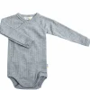 Uld Rib Gråmeleret Body Kryds*Joha Clearance