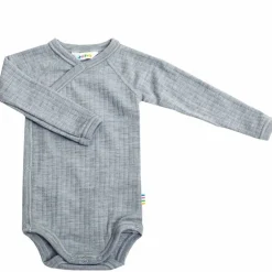 Uld Rib Gråmeleret Body Kryds*Joha Clearance