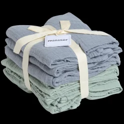 Økologisk Stofble Forvasket 3xGrå/3xGrøn*Mininor Best