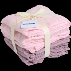 Økologisk Stofble Forvasket 3xRosa/3xLilla*Mininor Discount