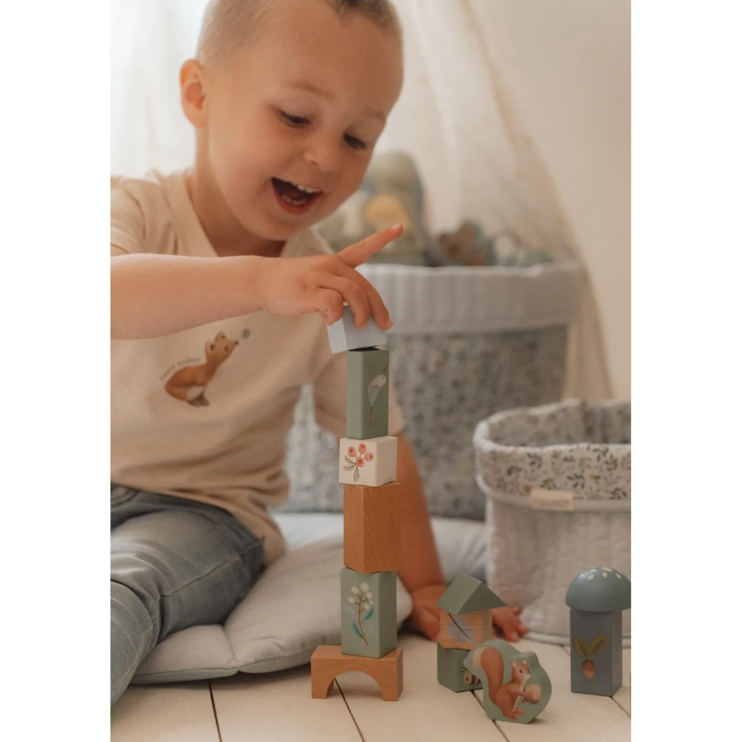 Forest Friends Blue Byggeklodser Træ*Little Dutch Discount