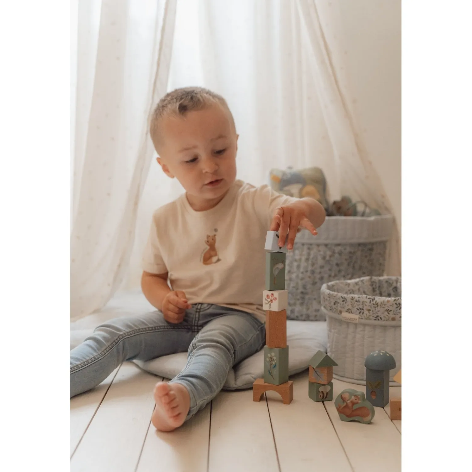 Forest Friends Blue Byggeklodser Træ*Little Dutch Discount