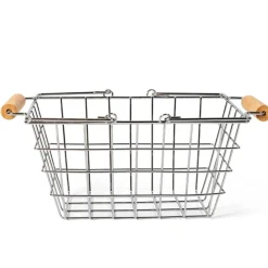 Metal Kurv Med Træhåndtag*Mamamemo Hot