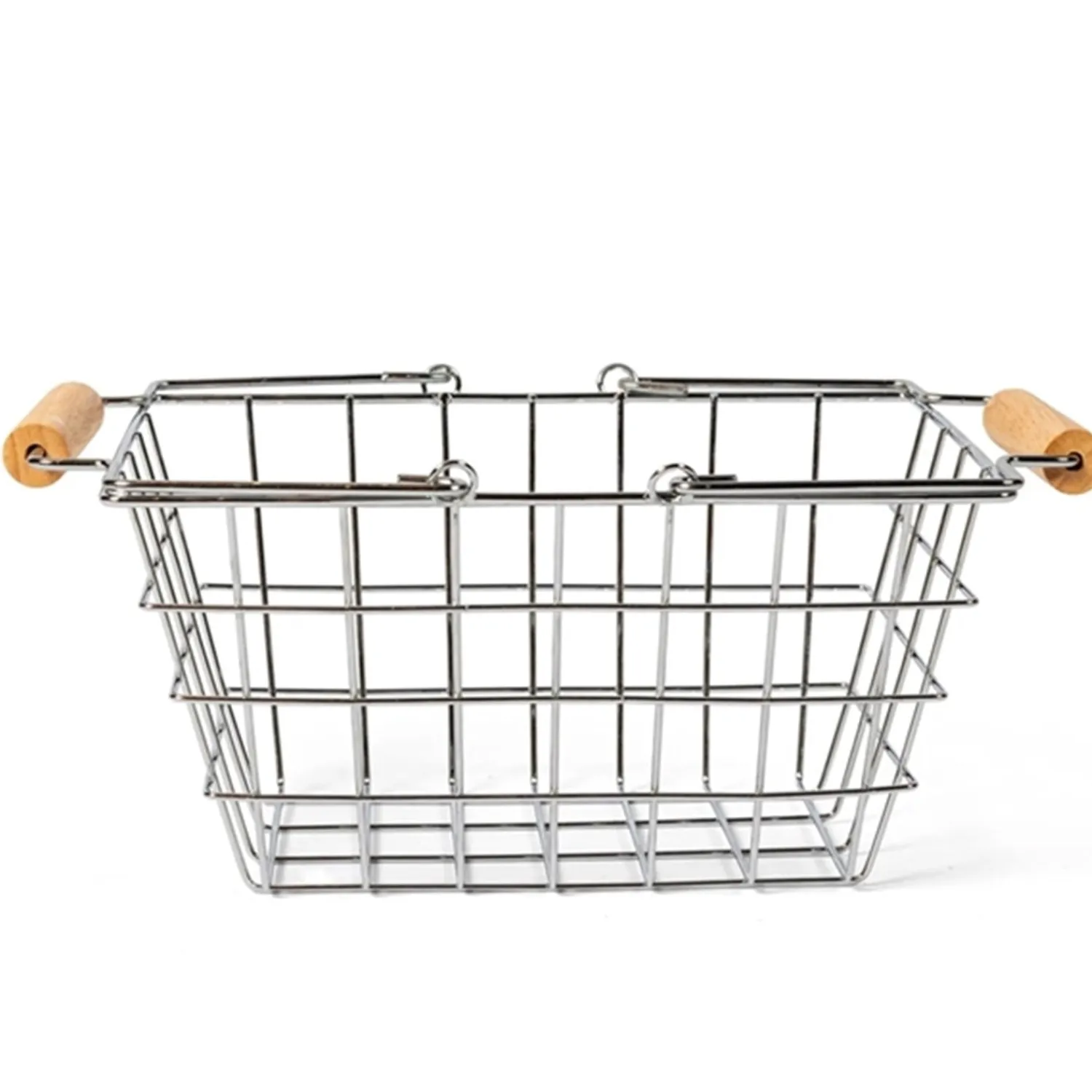 Metal Kurv Med Træhåndtag*Mamamemo Hot