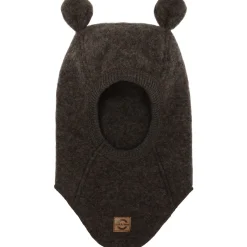 Dark Brown Melange Uld Elefanthue Med Ører*Mikk-Line New