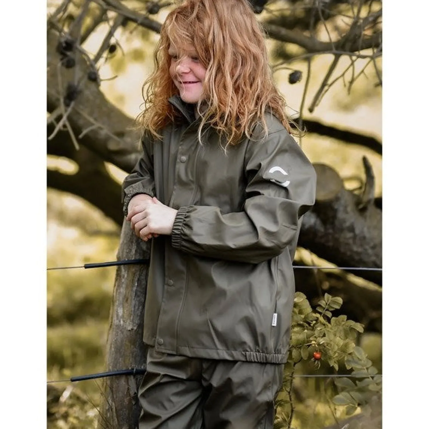 Regntøj Jakke Og Bukser Dusty Olive*Mikk-Line Hot