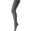 MP 130 Cotton Rib Strømpebukser 497 Grey*Mp Danmark Discount