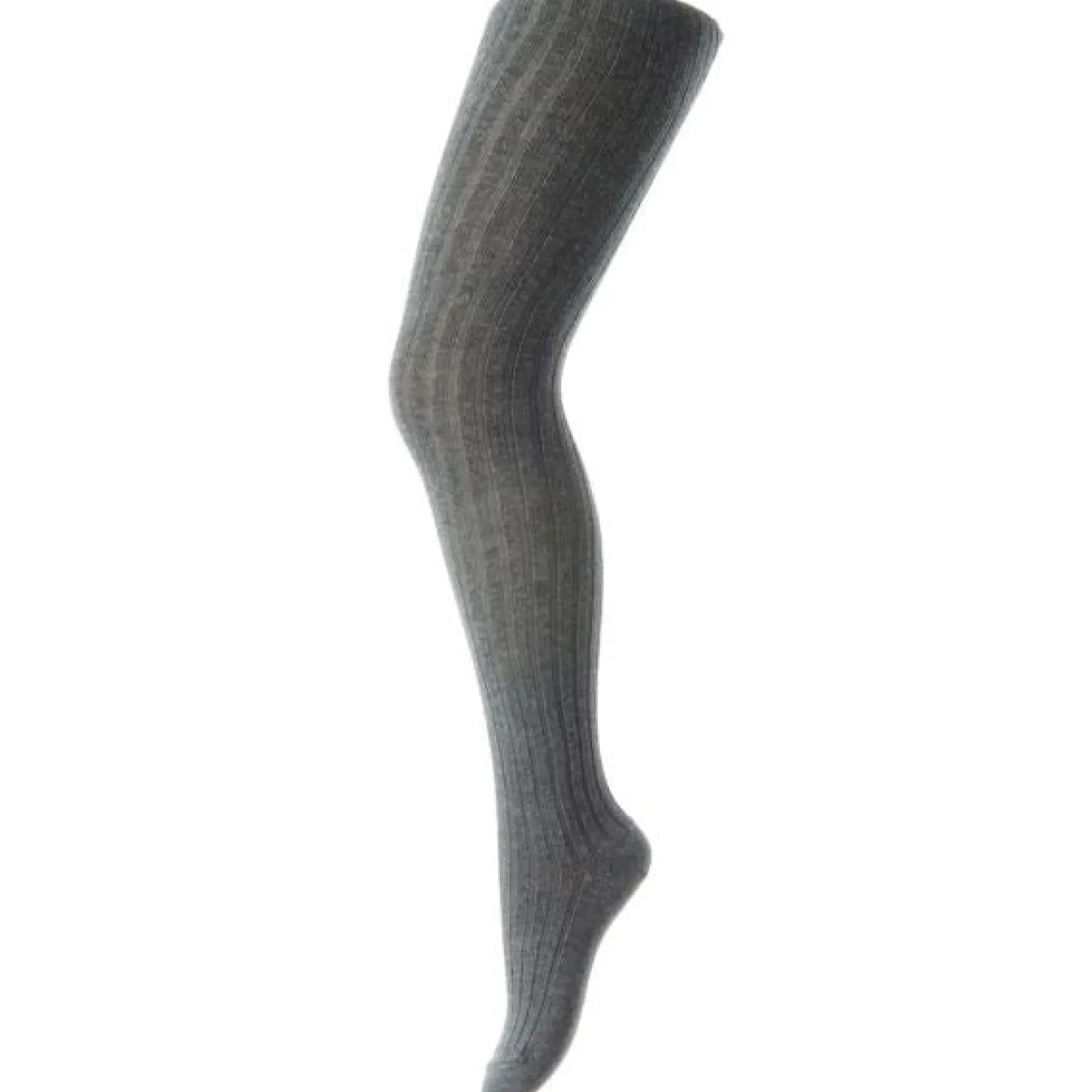 MP 130 Cotton Rib Strømpebukser 497 Grey*Mp Danmark Discount