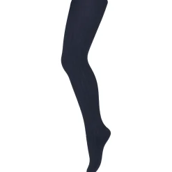 Navy Bomuld Rib Strømpebukser*Mp Danmark Clearance