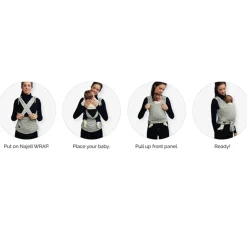 Wrap Strækvikle Grey Melange*Najell Hot