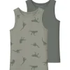 Agave Green Tank Top 2-pack Agave Green Dino Noos*Name It Clearance