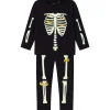 Black Yellow Oween Top Sæt Skeleton*Name It