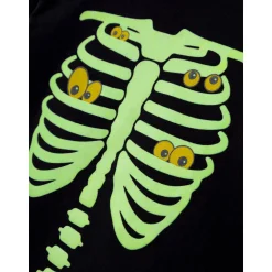 Black Yellow Oween Top Sæt Skeleton*Name It