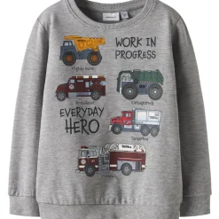 Grey Melange Nmmorson Tonka Nreg Sweat Bru Cplg*Name It Best
